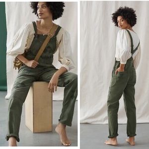 Anthropologie Pilcro Green Overalls